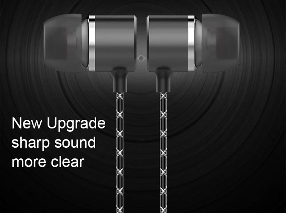 Fanbiya S1 metal in-ear earphones with ear hook design in black, gold, rose gold, or silver.