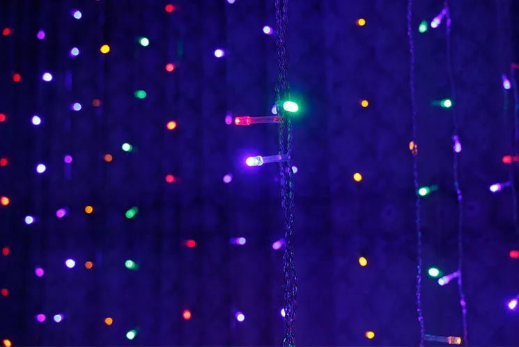 Christmas LED curtain lights 3x3 metres 304 beads remote control party wedding decoration