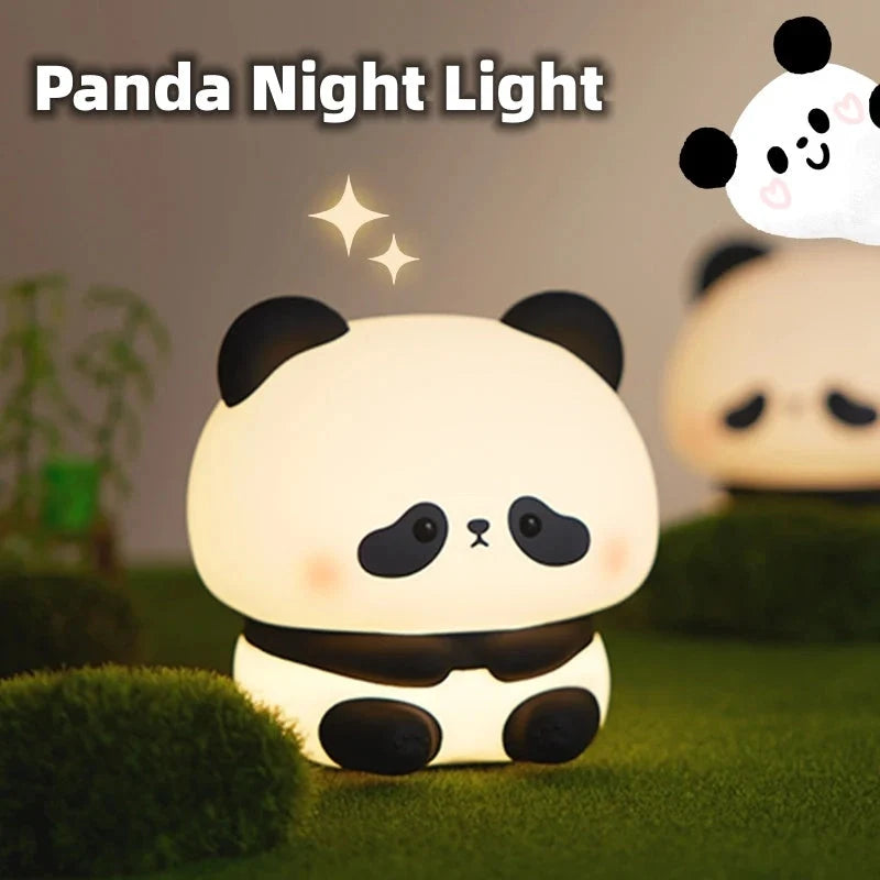 Panda LED Night Light with adjustable colors and USB rechargeable battery