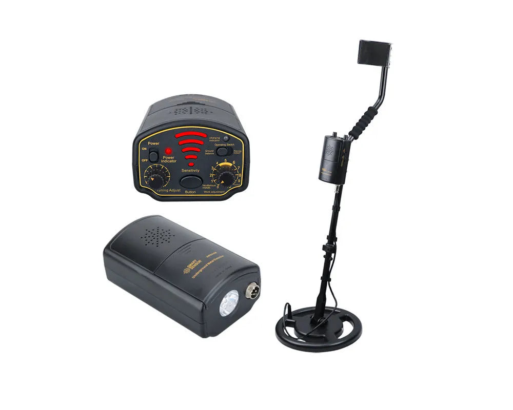 AR944M black underground metal detector with adjustable shaft and search coil for 1.5-metre depth detection