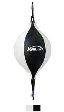 Black boxing speed ball with 40cm length hanging from elastic ropes with inflator and hooks