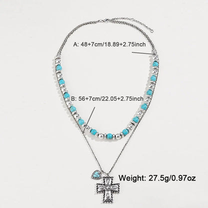 Semi-precious stone beaded twin earrings for women in alloy with electroplating treatment