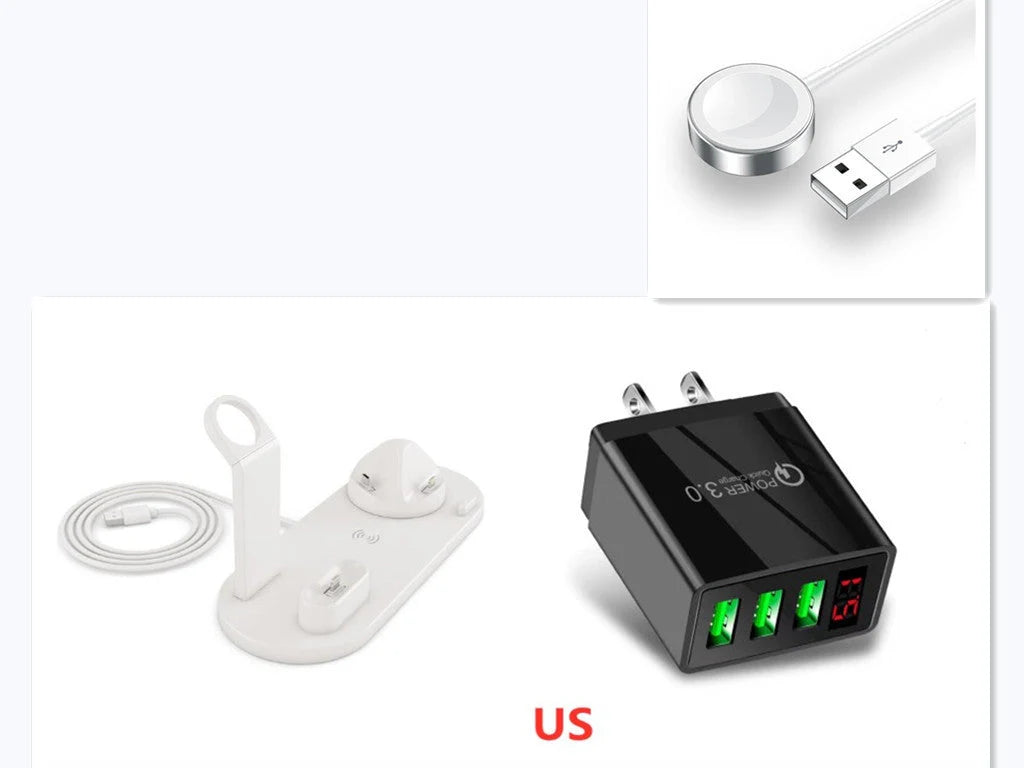 360-degree rotatable wireless charger stand for multiple devices