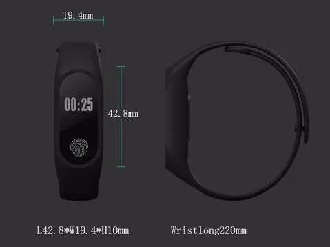 Waterproof motion intelligent hand ring fitness tracker in multiple colours on a finger.