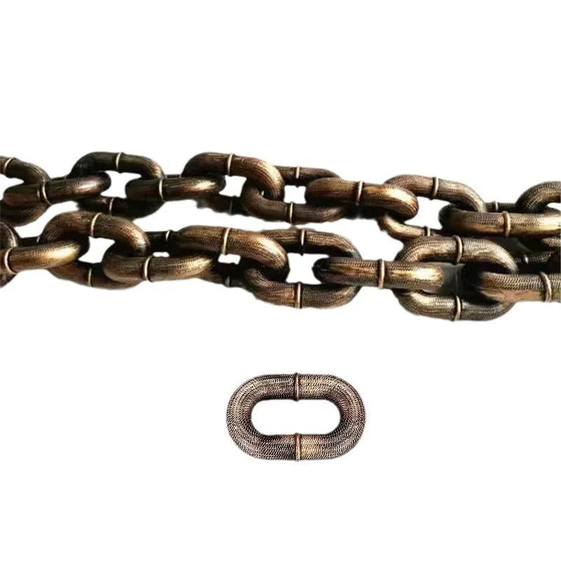 Simulation dog leash prop in antique silver, bronze, and black colours for video content creation.
