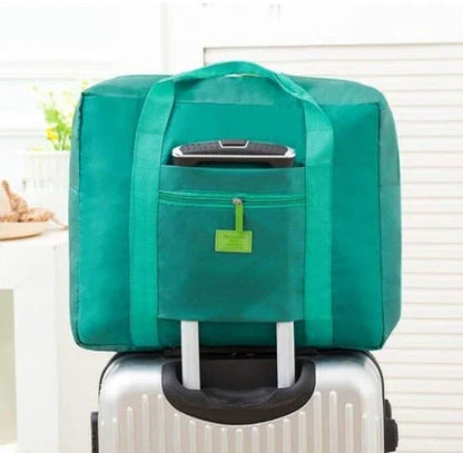 Large capacity waterproof nylon foldable travel duffel bag in multiple colors