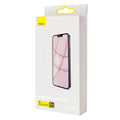 Transparent tempered glass screen protector for iPhone 13 5.4 inch model with cleaning bag and fitting artefact