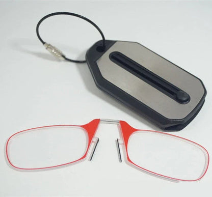 Stylish and portable clip-on reading glasses with magnification options for men and women