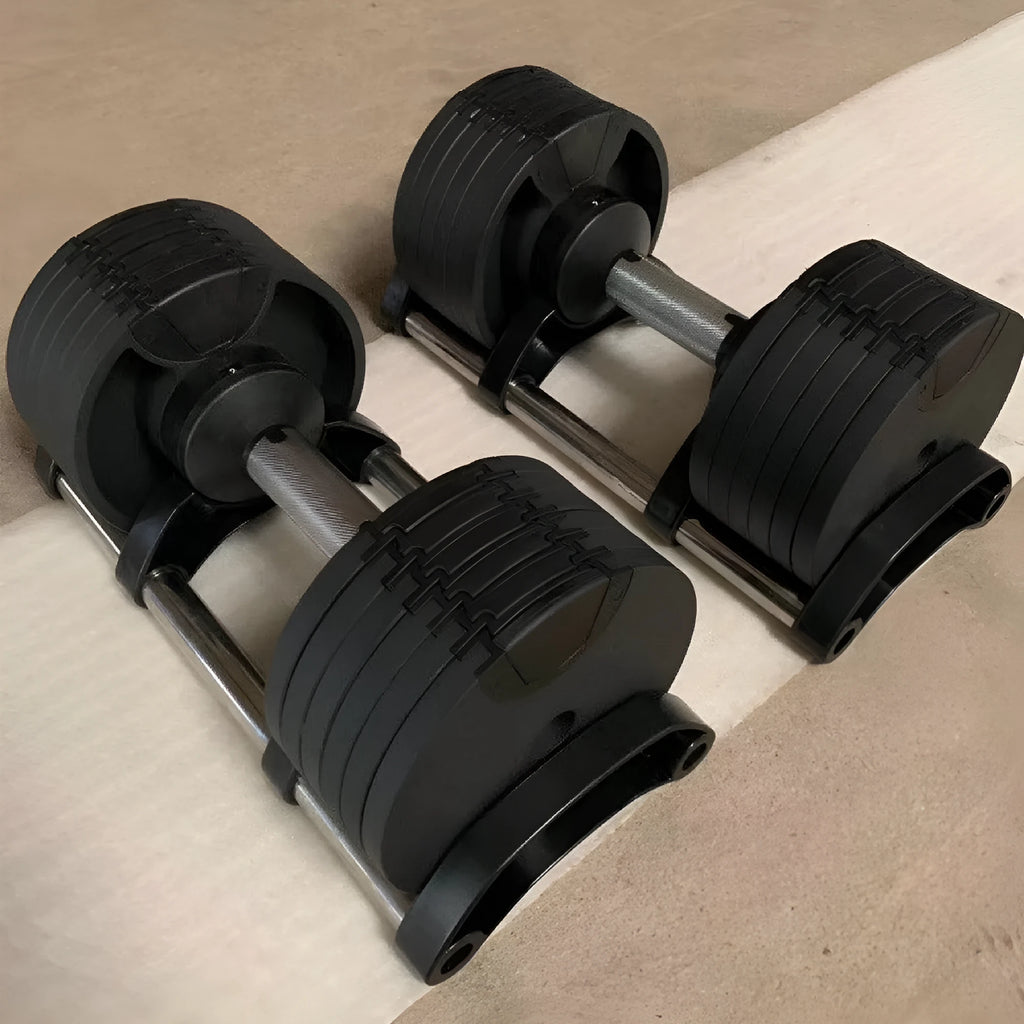Cast iron electroplated dumbbell 20KG with compact 40x18cm size for strength training