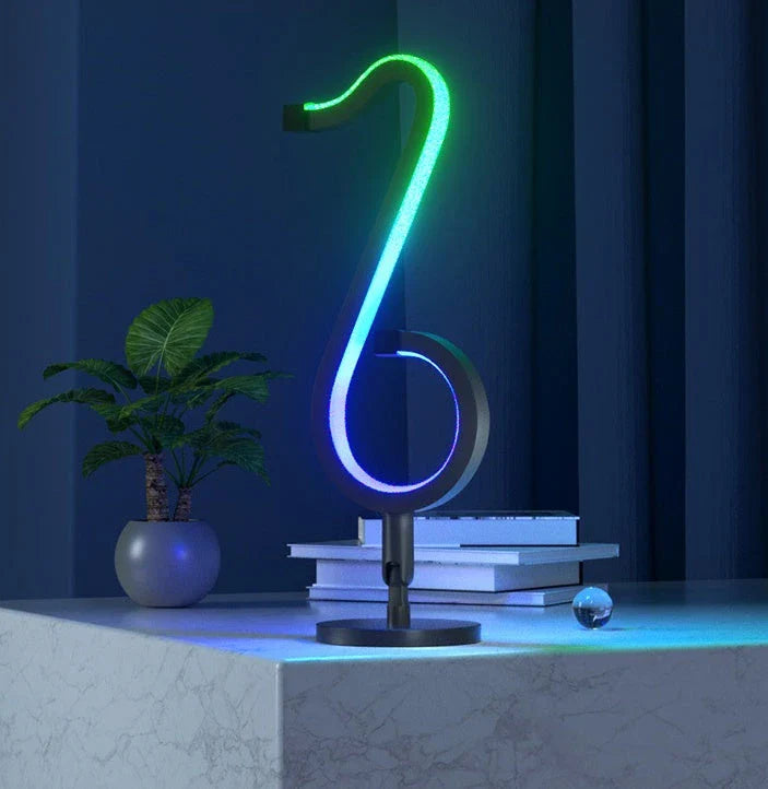 Versatile Symphony Atmosphere Light with rotating design, RGB color-changing modes, and smartphone app control