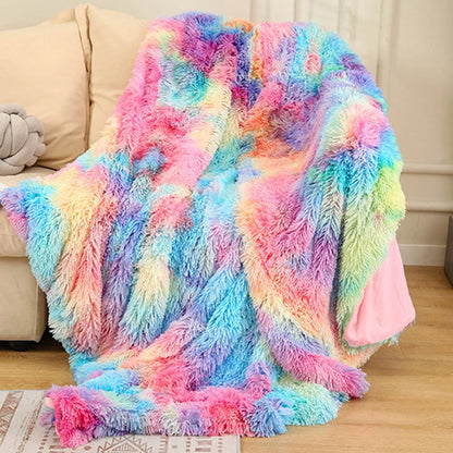 Cozy and plush shag throw blanket in various colors and sizes, perfect for sofa naps and home decor