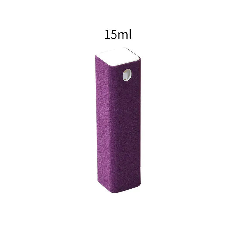 15ml square tube phone screen cleaner spray bottle with protective case in blue, grey, light blue, orange, pink or purple