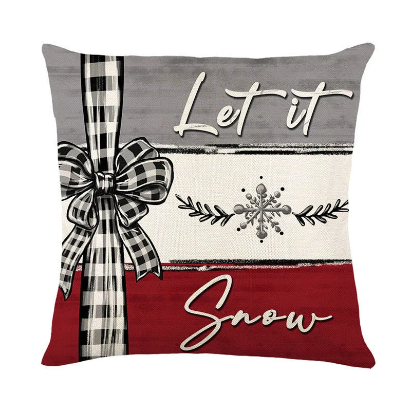 Cozy Christmas cushion cover with vibrant holiday design, perfect for adding festive style to any home