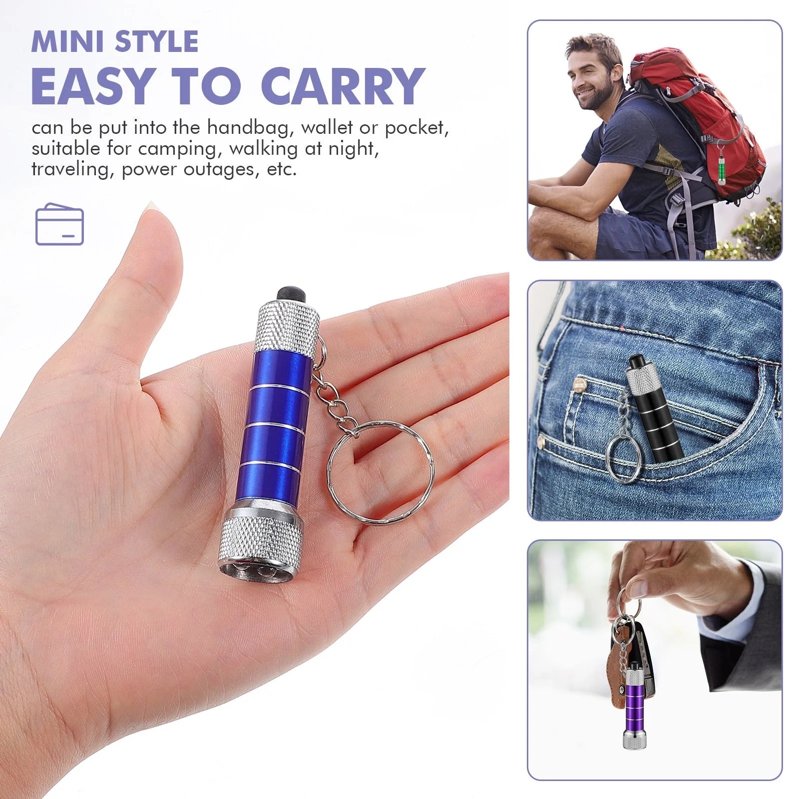 Mini Keychain Light in aviation aluminium alloy with ultra-bright LED