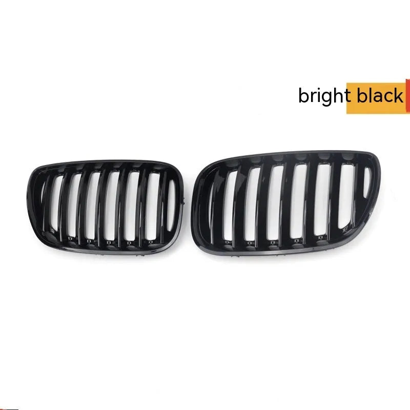 Bright black ABS plastic grille modification kit for BMW X5E 53 front styling