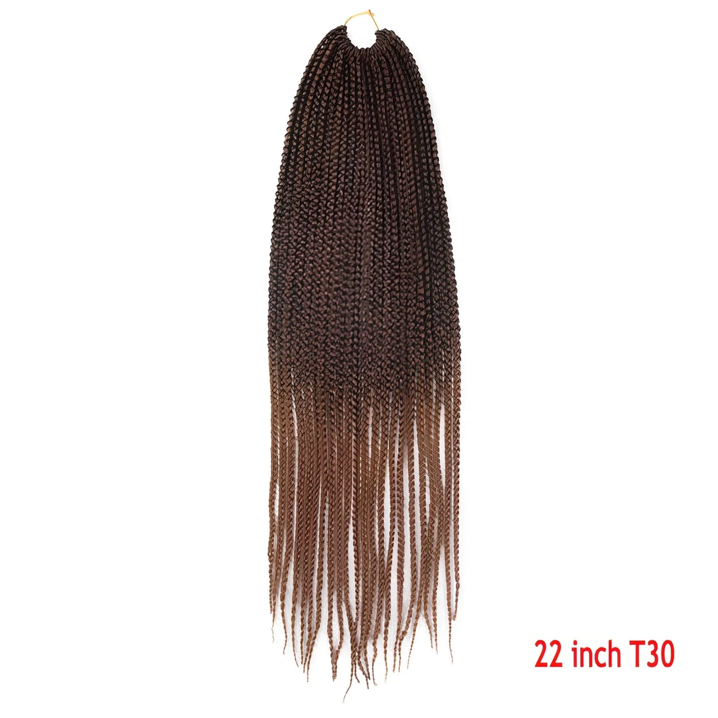 Crochet Senegal box braids extensions in 18 inch 1B colour, three silk braids per piece for easy hair installation