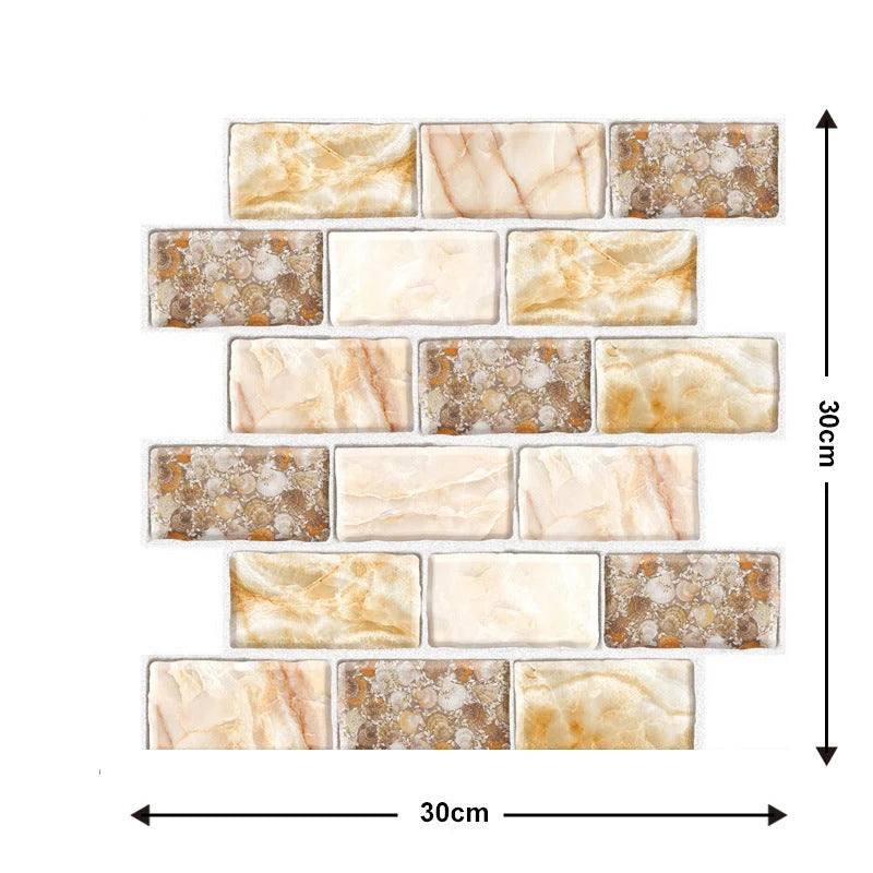 Waterproof brick wallpaper sticker for kitchen and bathroom decor