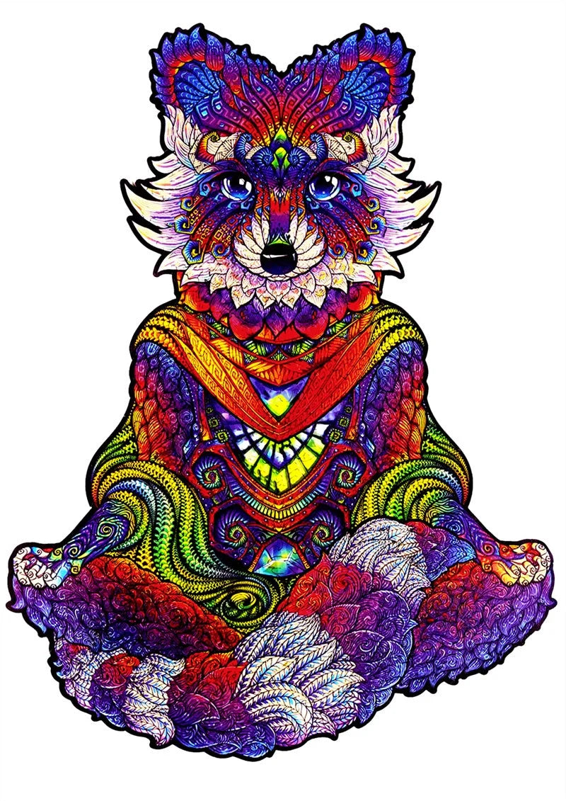 Colourful animal-shaped wooden jigsaw puzzles for children, educational and fun