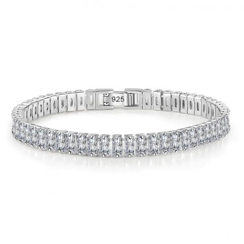 Women's diamond studded adjustable bracelet in gold tone with multiple size options