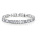 Women's diamond studded adjustable bracelet in gold tone with multiple size options