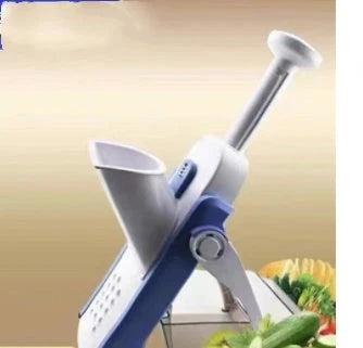 Multifunctional vegetable cutter with safety blade guard and multiple slicing options