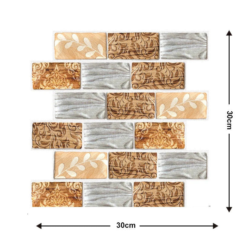 Waterproof brick wallpaper sticker for kitchen and bathroom decor
