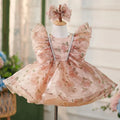 Super Mori pettiskirt for girls in picture colour with matching headpiece, suitable for heights 80cm to 160cm