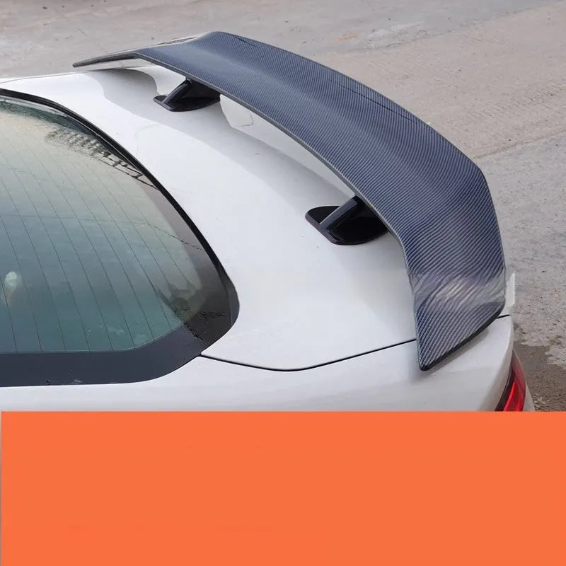 Universal punch-free ABS car spoiler tail wing shown in one of four finish options.