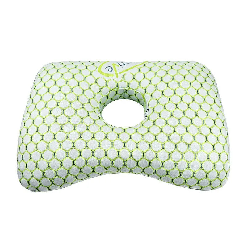 Beauty salon single hole ear pillow in New Chinese style, showing dimensions and detachable cover option