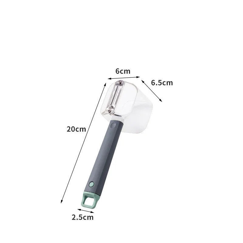 Stainless steel single-head vegetable peeler with PP handle in green, grey or red colours