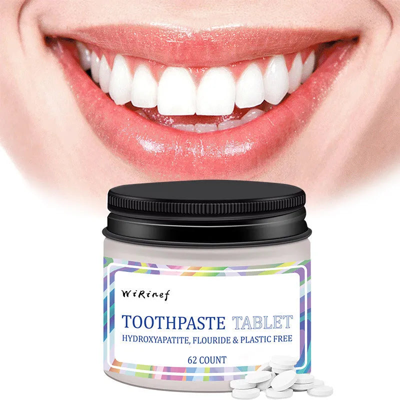 Portable toothpaste tablets in TP19 colour with 62 pieces for chewing activation dental cleaning