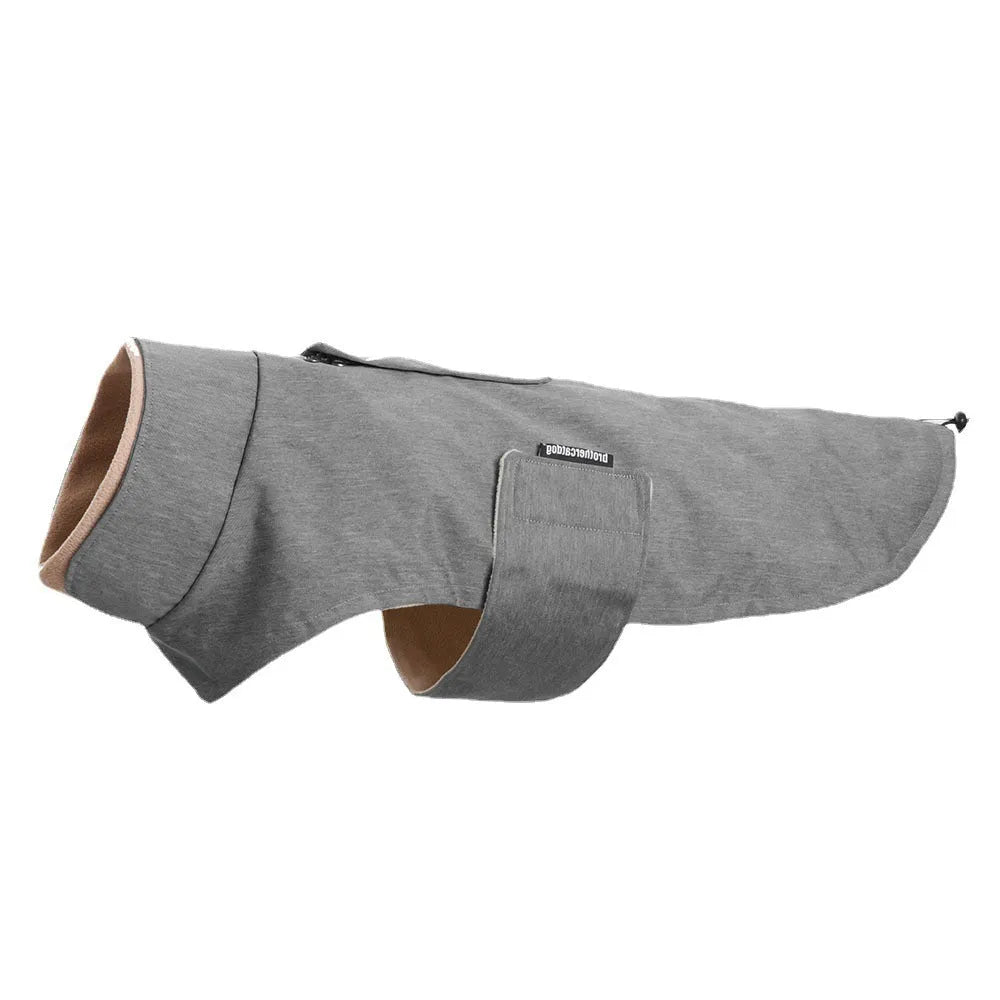 Polyester dog vest for medium and large dogs in rose red, light blue and grey colours