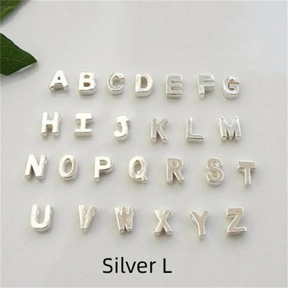 Peach Heart Shaped Letter Necklace in gold and silver finishes with alloy pendant