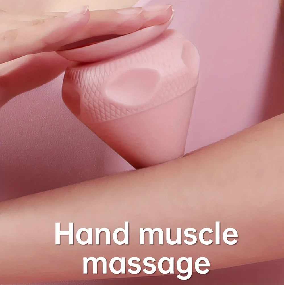 Green silicone massage cone with suction cup, measuring 62mm by 75mm for muscle relief