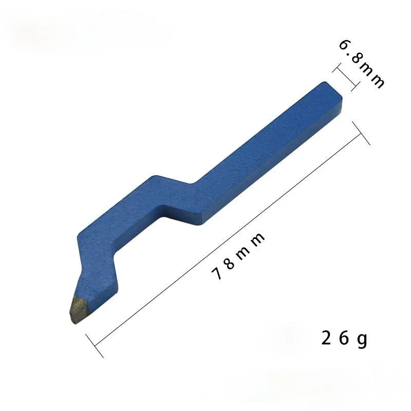 Curved character steel stamping tool for jewellery with heat-treated 45 steel construction
