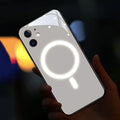 Tempered glass phone case with incoming call light for iPhone – colour painting design in black, green, white