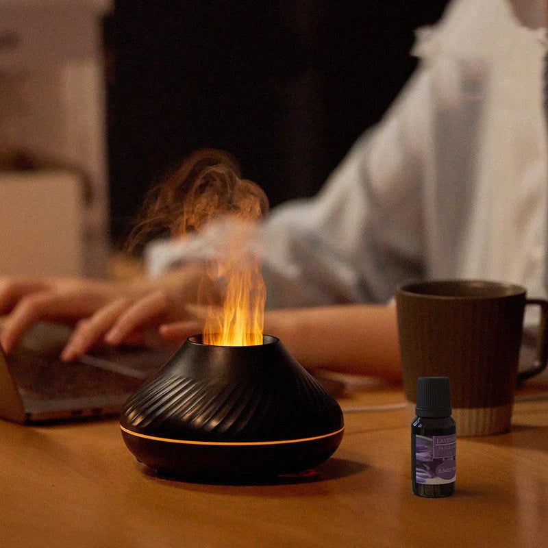 Volcanic Flame Aroma Diffuser with 7 colour LED options and 130ml capacity