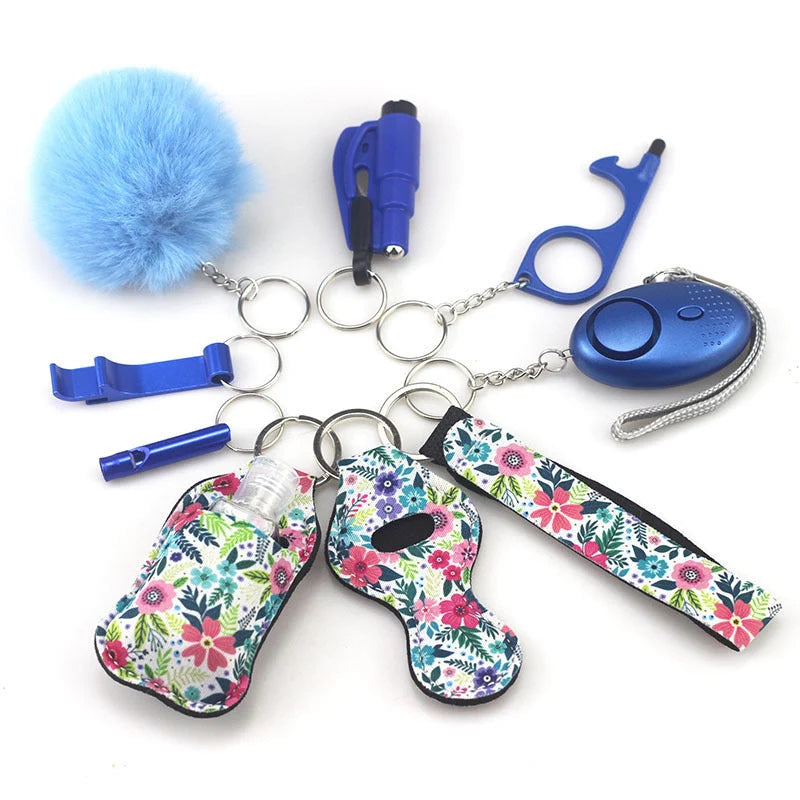 Keychain accessory bottles in various colours, made from durable artificial leather