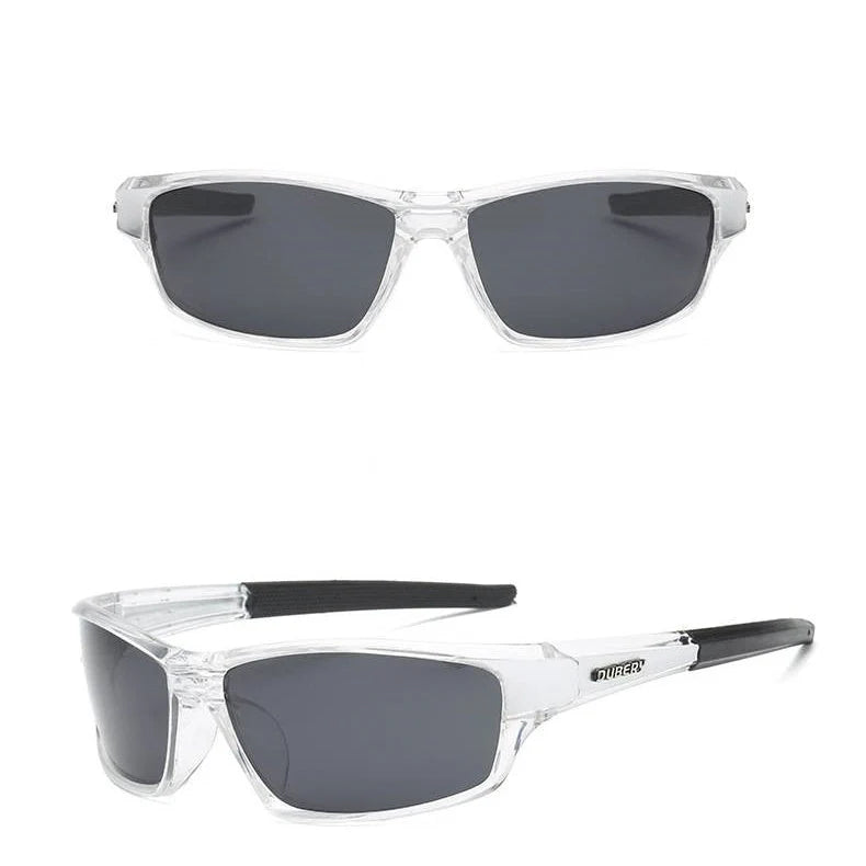 Retro men's polarized sunglasses with plastic frame and resin lenses