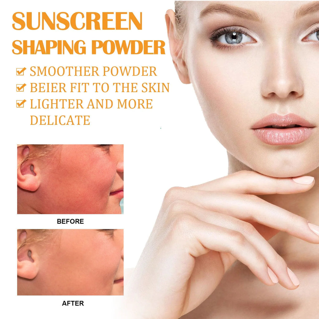 Loose translucent setting powder in a container, 8g capacity for oil control.