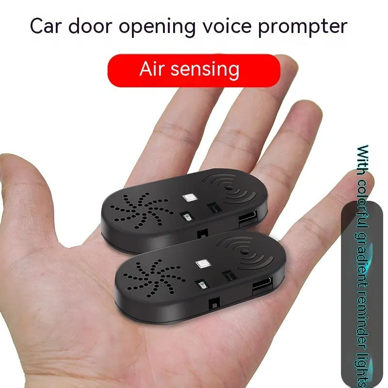 Black ABS car door reminder with infrared sensor for vehicle door opening detection alarm