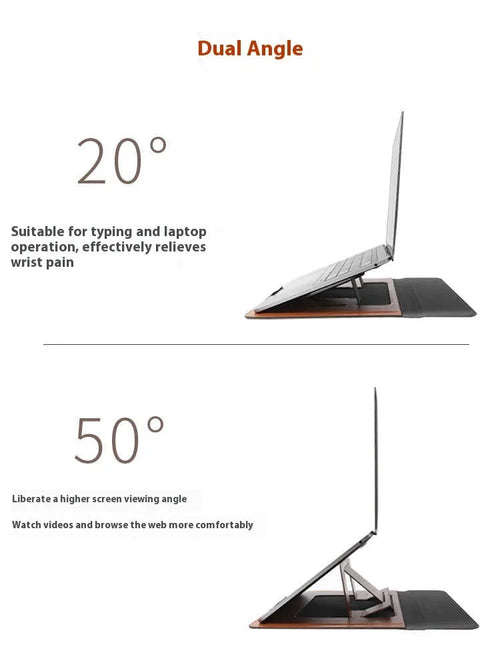 13.3-inch laptop bracket bag with integrated dual-angle stand in business style