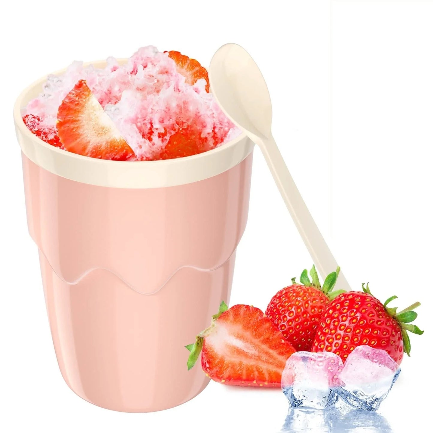 Stainless steel slushy cup for making quick frozen treats at home