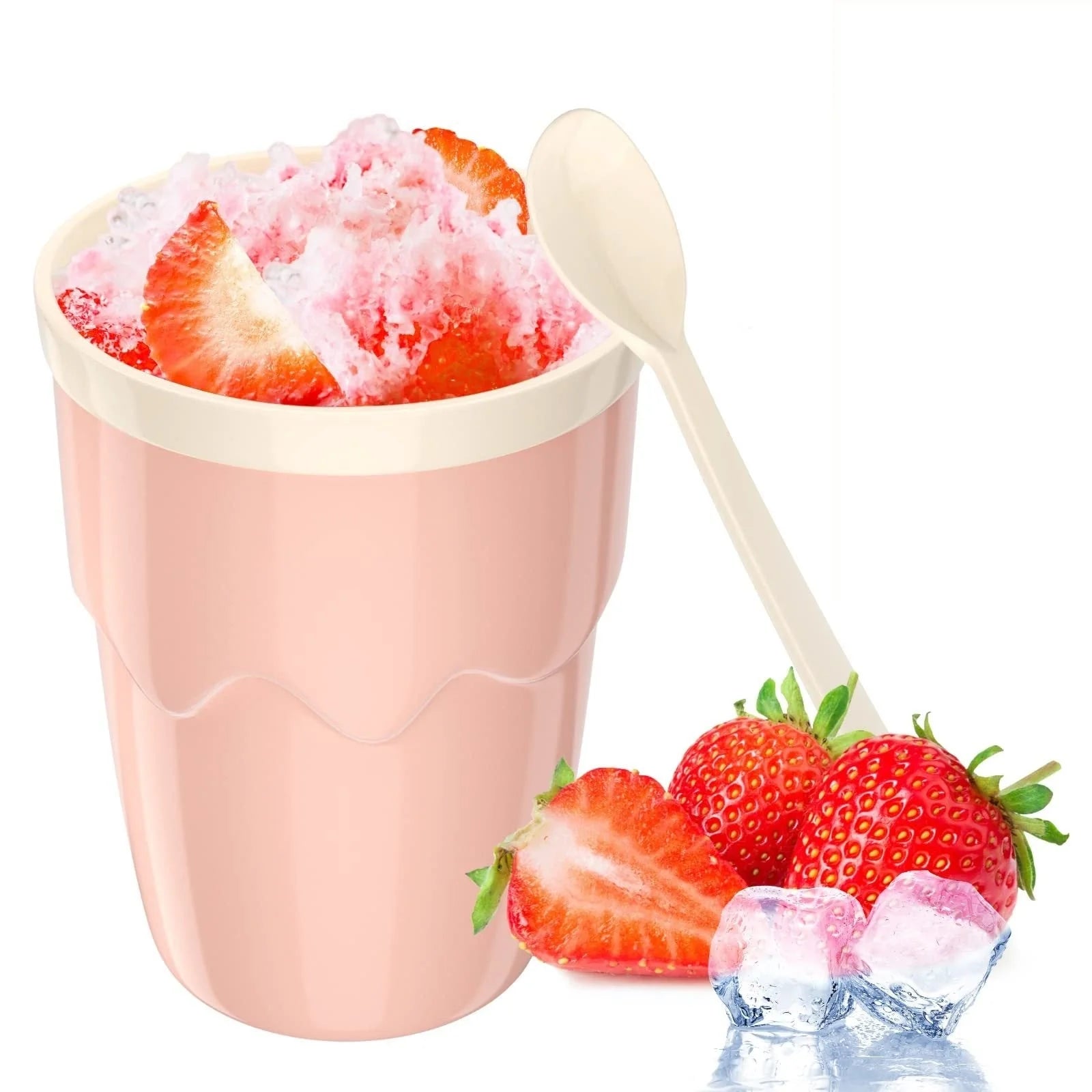 Stainless steel slushy cup for making quick frozen treats at home