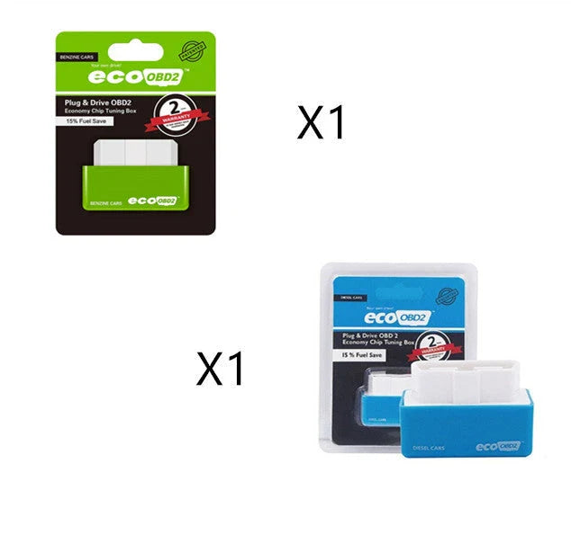 ECO OBD2 Driver Chip Tuning Box for gasoline cars, reduces fuel consumption by up to 15%