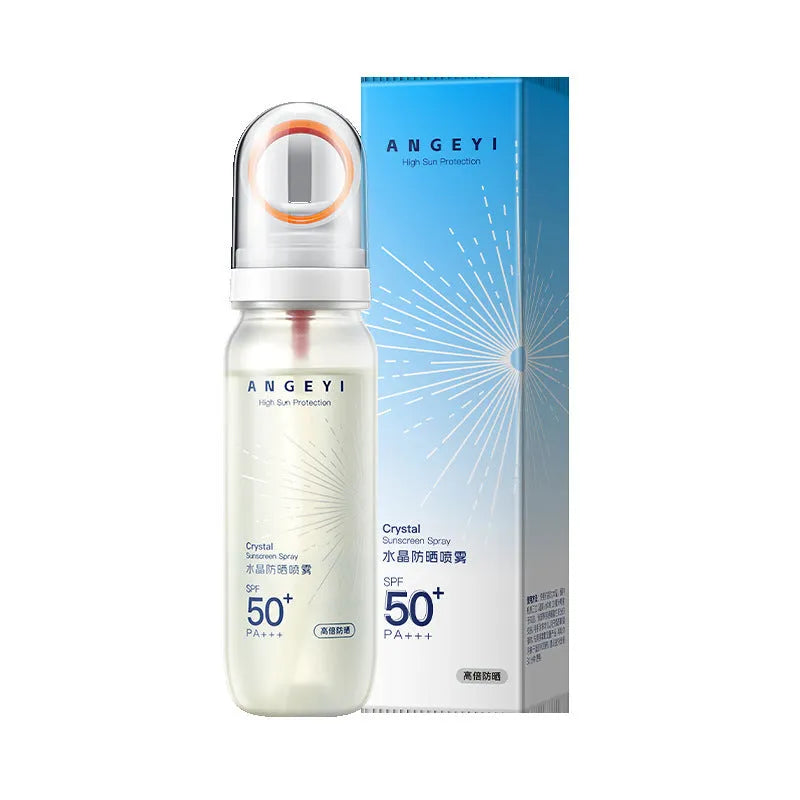 Crystal Sunscreen Spray SPF50 in 90ml bottle for UVA and UVB protection