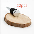 Silver zinc alloy wine bottle stopper with silicone seal for M8 M10 threaded bottles
