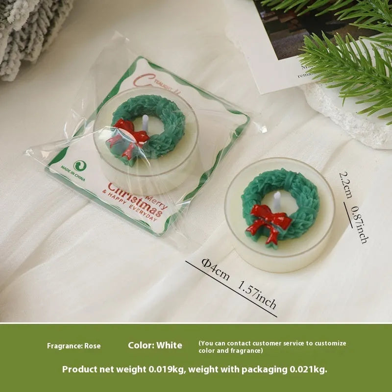 Creative Christmas tea wax tree bell personalised candle in cup shape multicolour options