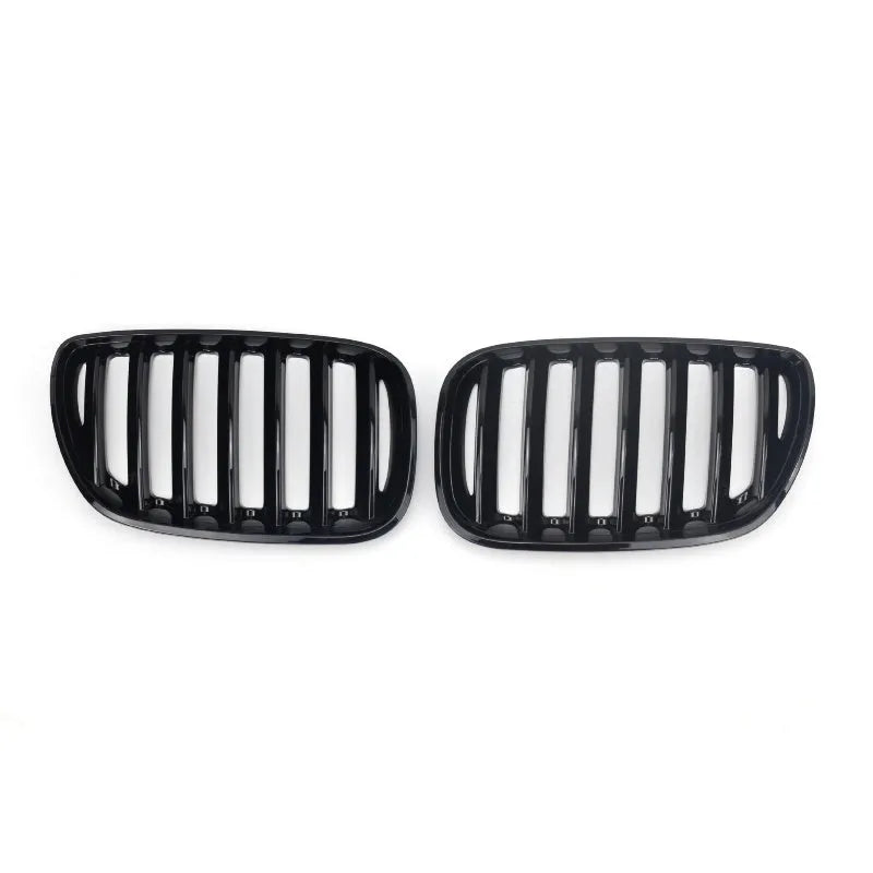 Bright black ABS plastic grille modification kit for BMW X5E 53 front styling