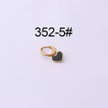 Stainless steel heart shaped ear clip with candy colour dripping oil finish for women